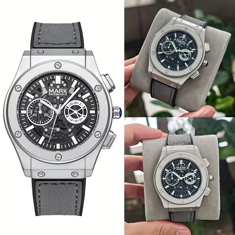 Classic Leather Quartz Men's Watch -  Premium Quality
