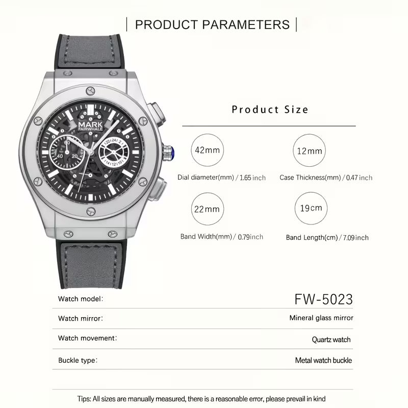 Classic Leather Quartz Men's Watch -  Premium Quality