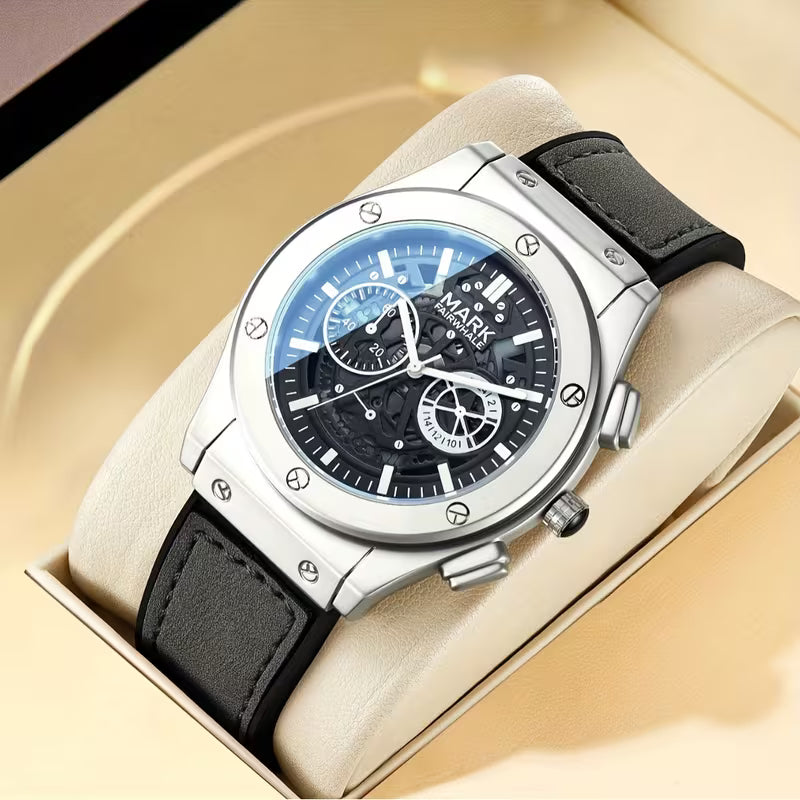 Classic Leather Quartz Men's Watch -  Premium Quality