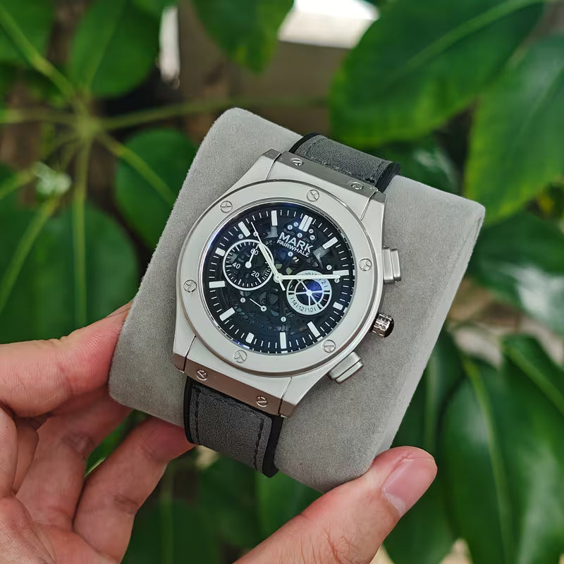 Classic Leather Quartz Men's Watch -  Premium Quality