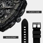 Classic Watch for Ultra Class Men - Black Chronograph Water Resistance Watch