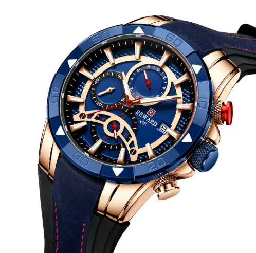 Men's Quartz Watch Sport Chronograph Waterproof Wristwatch for Men