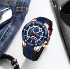 Men's Quartz Watch Sport Chronograph Waterproof Wristwatch for Men