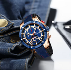 Men's Quartz Watch Sport Chronograph Waterproof Wristwatch for Men